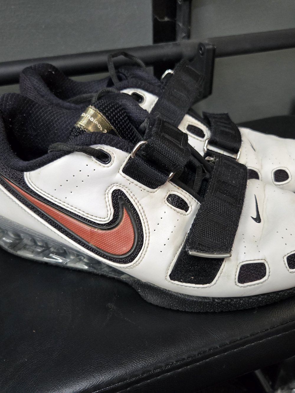 Nike Kids White & Red Athletic Sneakers with Adjustable Straps